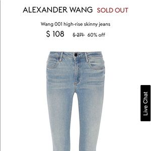 Alexander Wang 001 Light Wash Denim